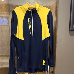 Michigan Blue and Maize Half-Zip Pullover